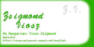 zsigmond viosz business card